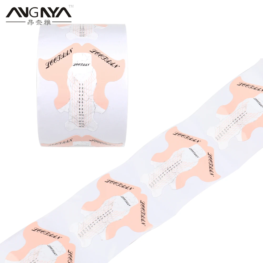 Description Picture 4 of itemANGNYA French Nail Form Tips Acrylic UV Gel Extension Curl Form Nail Builder Gel Sticker Guide Mold Manicure Salon Accessories