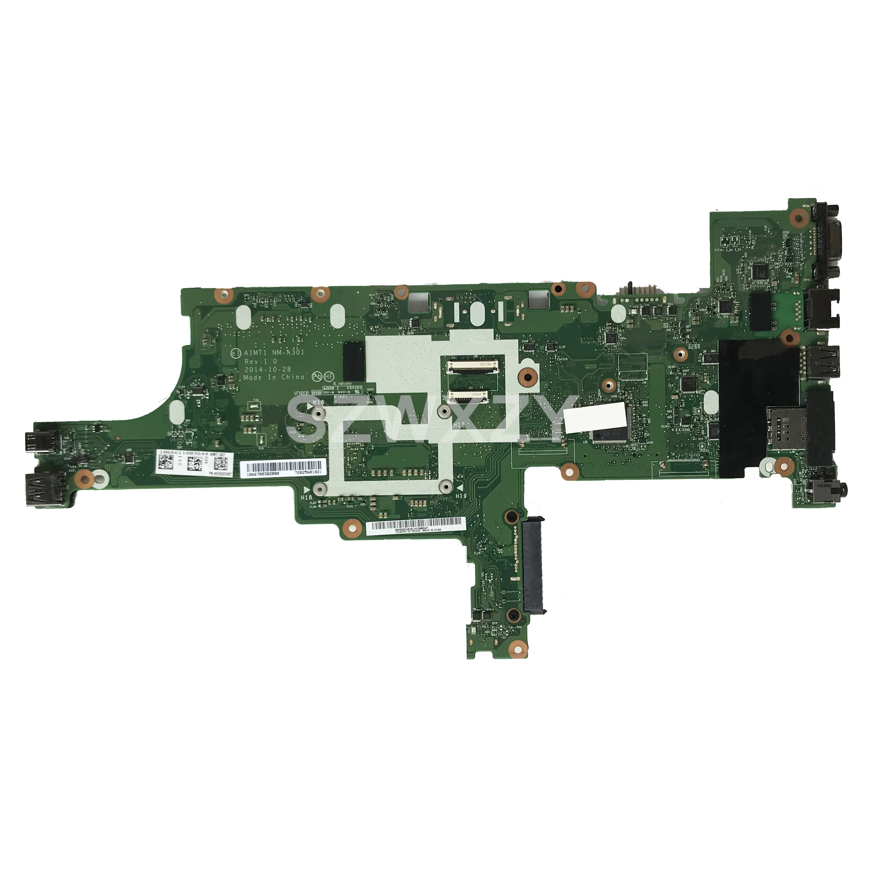 00HT756 For Lenovo T450S Laptop Motherboard AIMT1 NM-A301 With i7-5600U CPU 4GB RAM