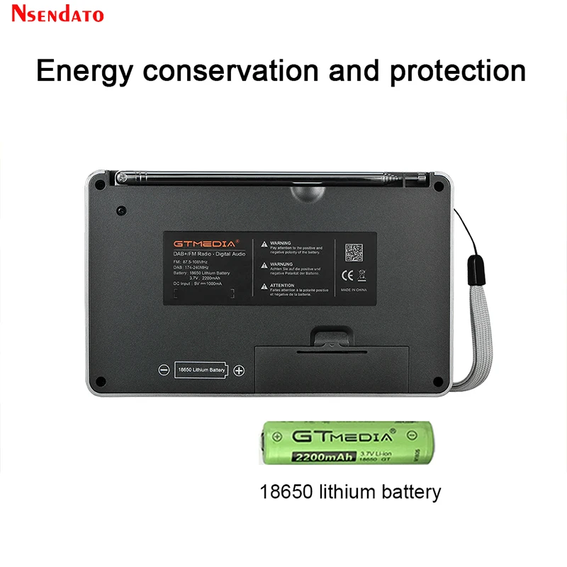 GTMEDIA D2 Handhel цифровой стерео FM DAB радио плеер RDS многополосное динамик ЖК дисплей