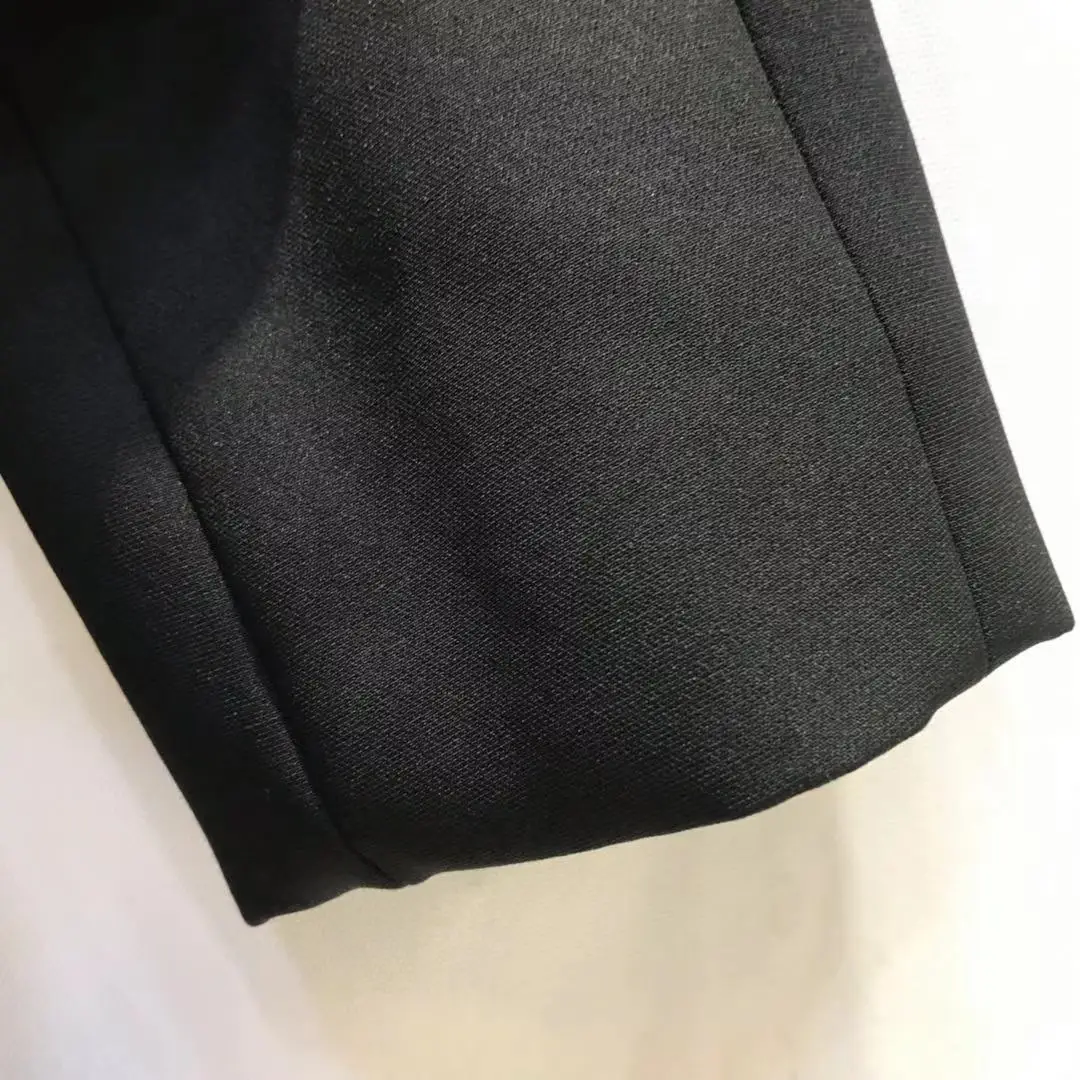 Women Jacket New Women's Black Cotton Blend Medium Long Casual Coat