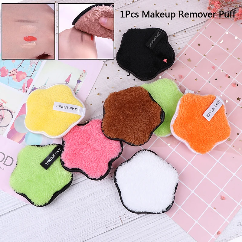 1 шт., мягкое полотенце для снятия макияжа из микрофибры, многоразовые очищающие тканевые подушечки, очиститель для лица, плюшевая пуховая основа, инструменты для ухода за кожей лица