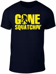 Gone scatchin Футболка-футболка с отворотами «Sasquatch Bigfoot забавная городская брендовая одежда мужские футболки с круглым вырезом