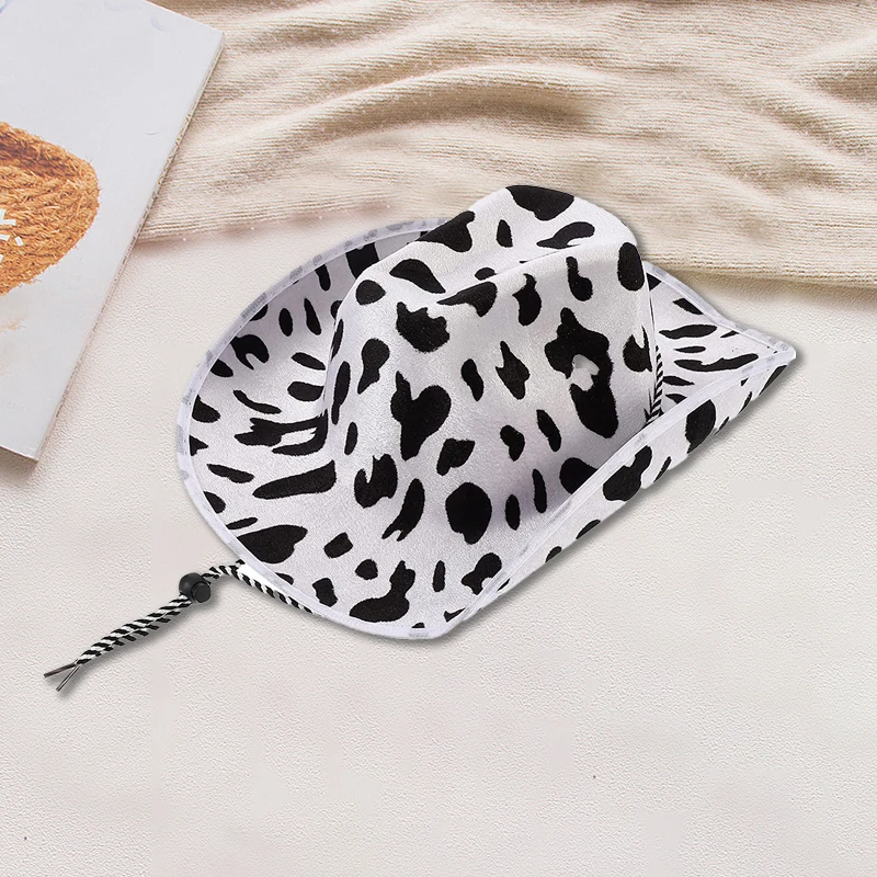 Cowboy Hat Cow Print Cowboy Hat Performance Party Celebration for Cosplay Costume Christmas Party White Black cowboy hats