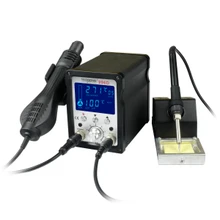 996D 220V 2 в 1 паяльник паяльная станция с горячим воздухом+ паяльник материнская плата Распайка ремонт