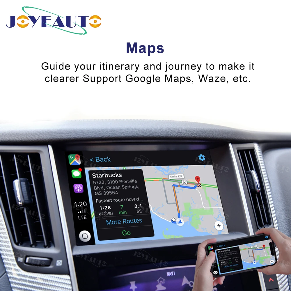 Joyeauto Wireless Apple Carplay For infiniti 8inch Screen 2015-2019 Q50 Q60 Q50L QX50 Android Auto Mirror Wifi Car Play Airplay