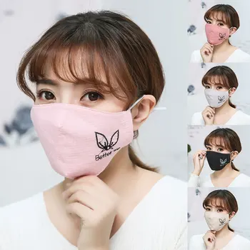 

1pcs Black Mask Blue Pink Dust Cotton Mouth Nose Mask On The Mouth Face Masks Anime Mascaras