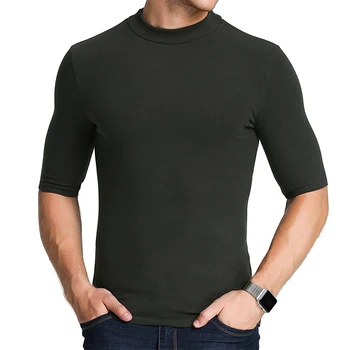 

Male Men's Midweight Crew Middle Sleeves Warm Winter Breathable Clothing Autumn Undershirt Thermal Underwear Tops