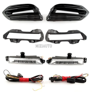 

LED DRL Daytime Running Light For Honda HRV HR-V 2018 2019 Vezel Fog Lamp fog lights with Yellow Turning Signal Lamp