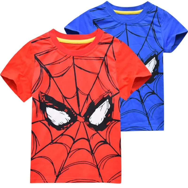 children's short-sleeved T-shirt top Spiderman cartoon children's T-shirt wholesale