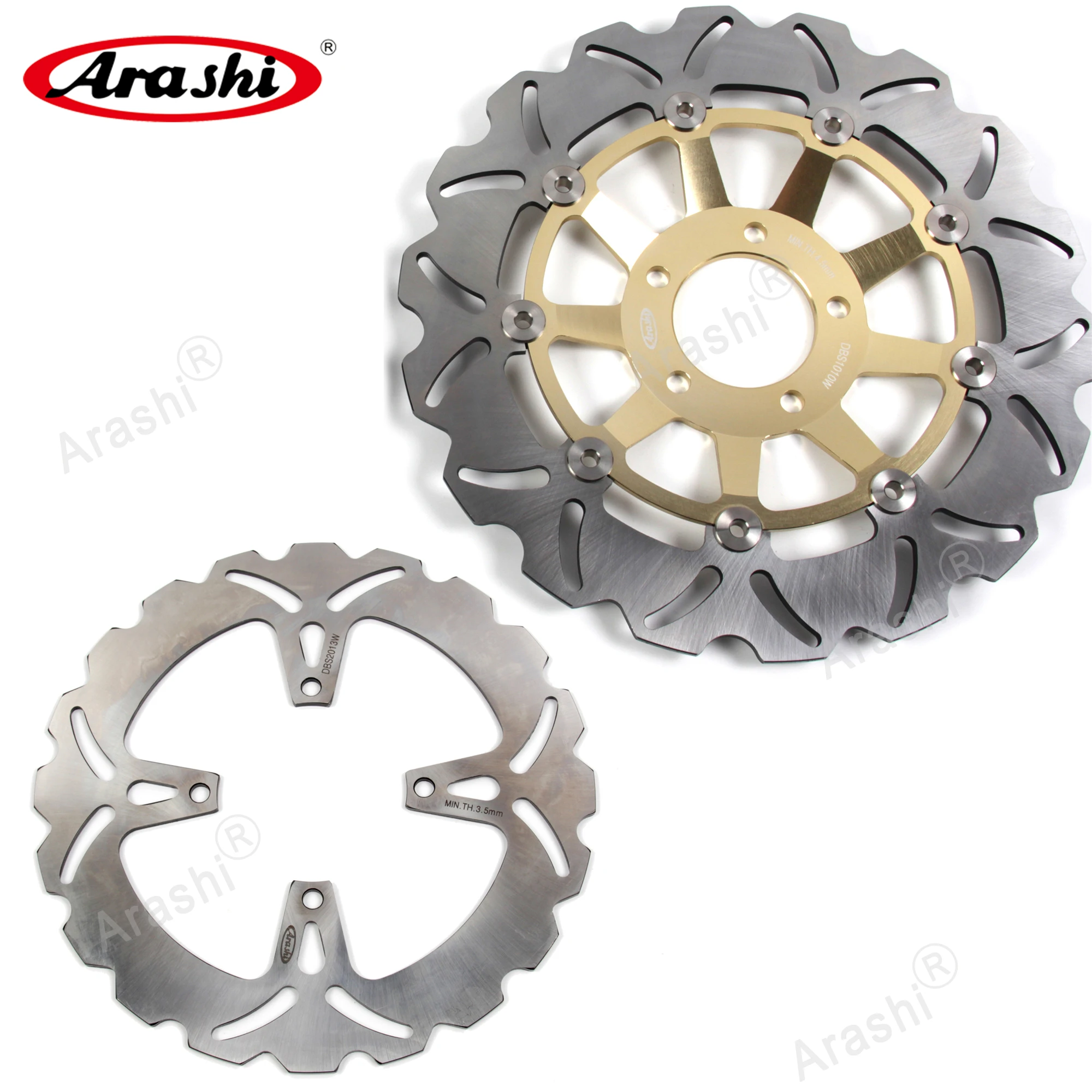 

Arashi 1 Set CNC Floating Front Rear Brake Disc Rotors For SUZUKI GS E 500 1989 - 2003 GSE500 GS500E 1990 1991 1992 1993 1994