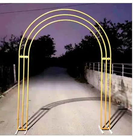 

New wedding props iron triumphal arch three-pole arch flower gate happiness door single and double-pole arch wedding arrangement