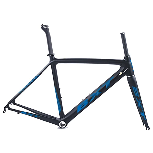 BXT blue logo Карбоновая рама для дорожного велосипеда Di2 и механический 500/530/550 мм, супер светильник, карбоновая рама для дорожного велосипеда+ вилка+ гарнитура, карбоновая рама для велосипеда - Цвет: BXT blue logo