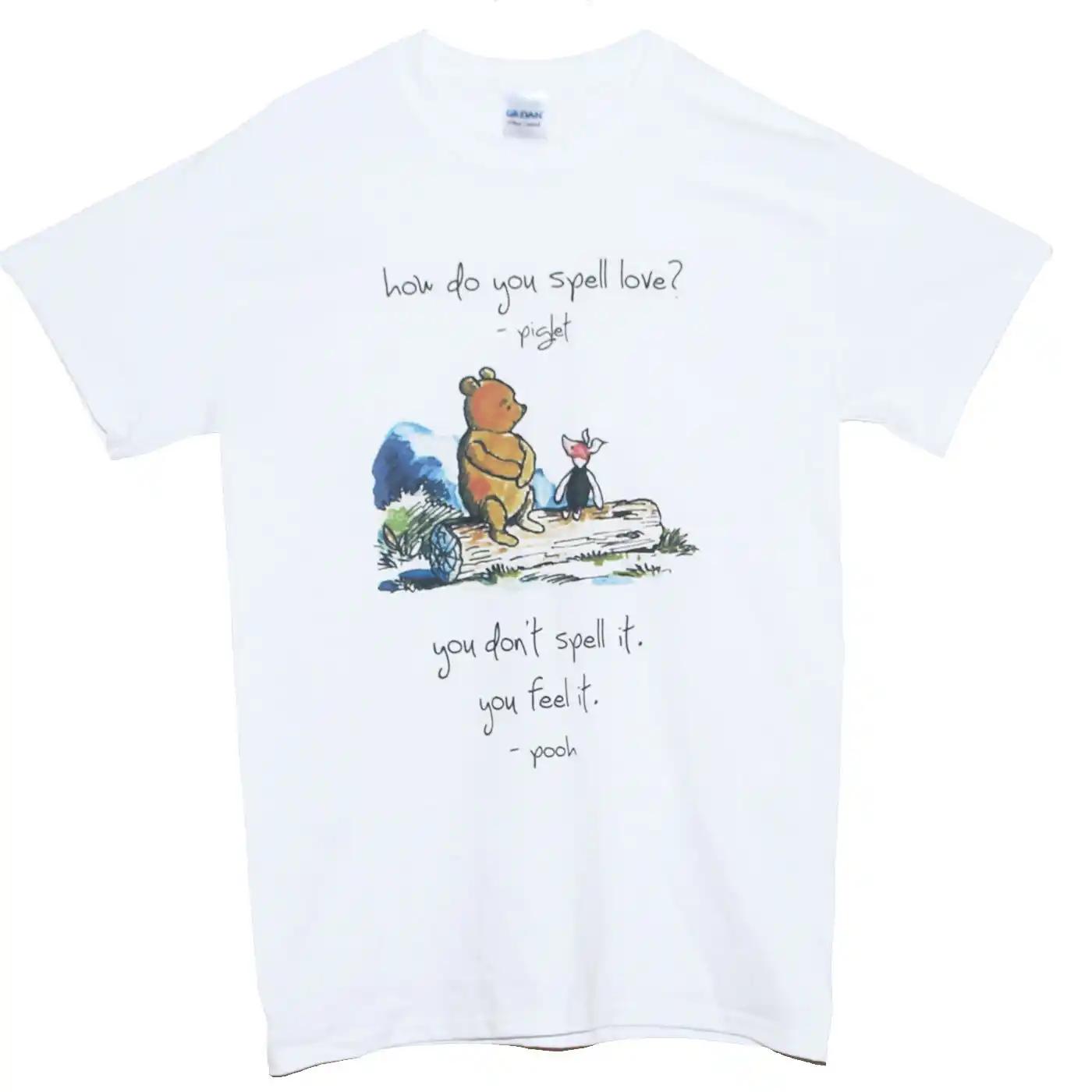 Winnie The Pooh How To Spell Love T Shirt Quote Piglet Cute Graphic Tee Unisex Aliexpress