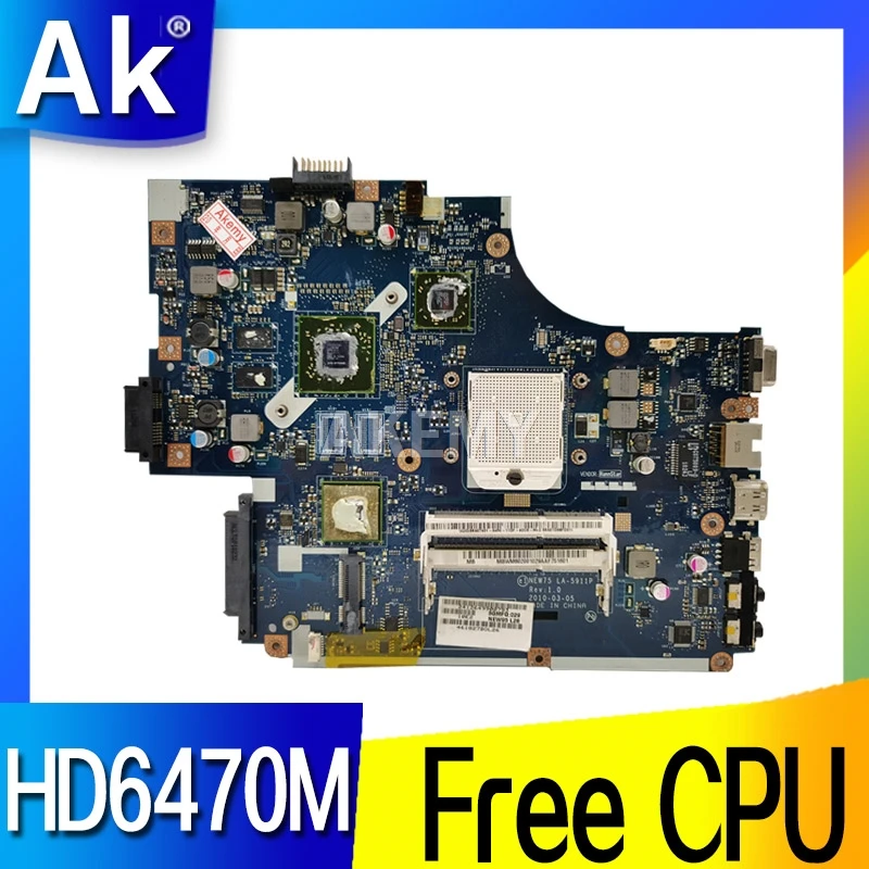 Для For Acer aspire 5551G 5552 5552G материнская плата для ноутбука NEW75 LA-5911P MBWVE02001 MB.WVE02.001 DDR3 HD6470M