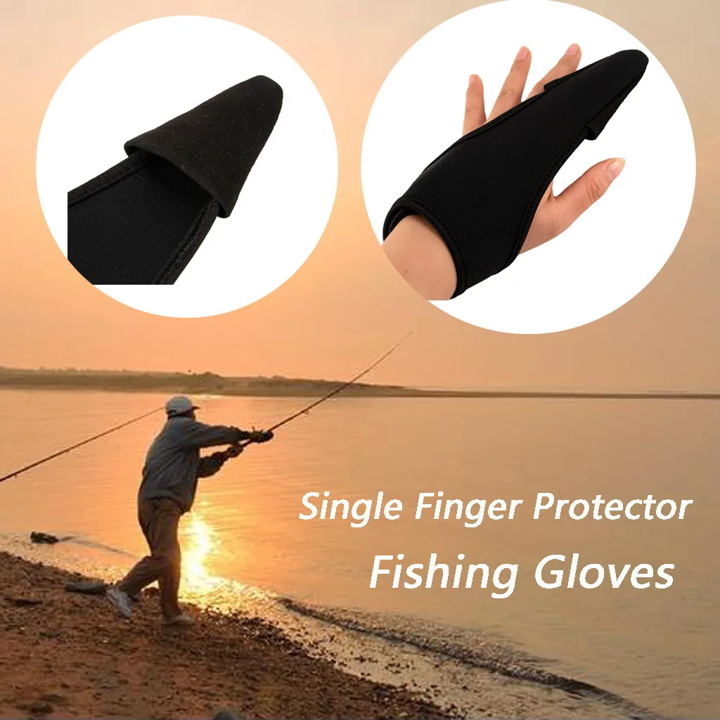 Fishing Gloves Wear-resistant Single Finger Protector Fishing Gloves Finger Protector Breathable Non-slip Fishing Gloves