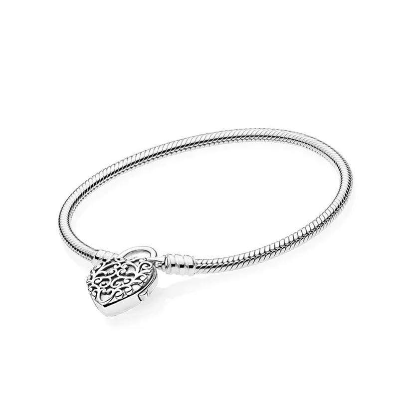 

Original 925 Sterling Silver Bracelet Bangles Heart Bracelets for Women Birthday Valentines Mothers Day Party Jewelry Gifts