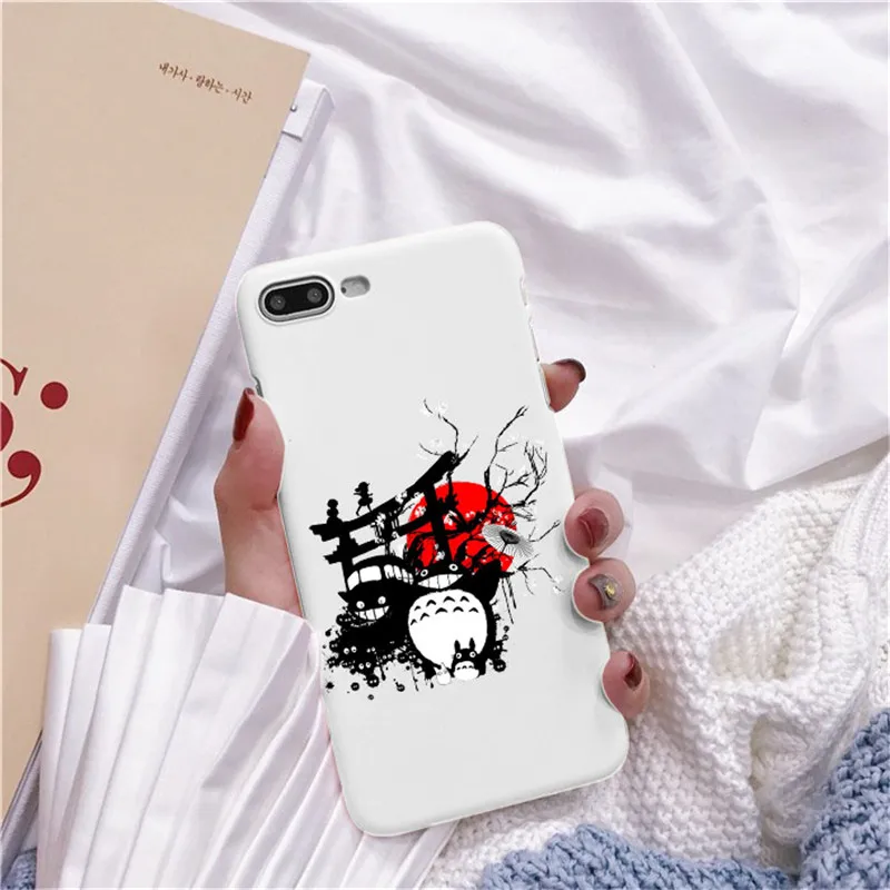 TPU Bonito Тоторо, гибли Аниме Миядзаки Viagem de Chihiro Kaonashi Мягкий ТПУ Caso de Telefone кларо Para iPhone 7 8 Plus 6 5 Max 4 - Цвет: TPU
