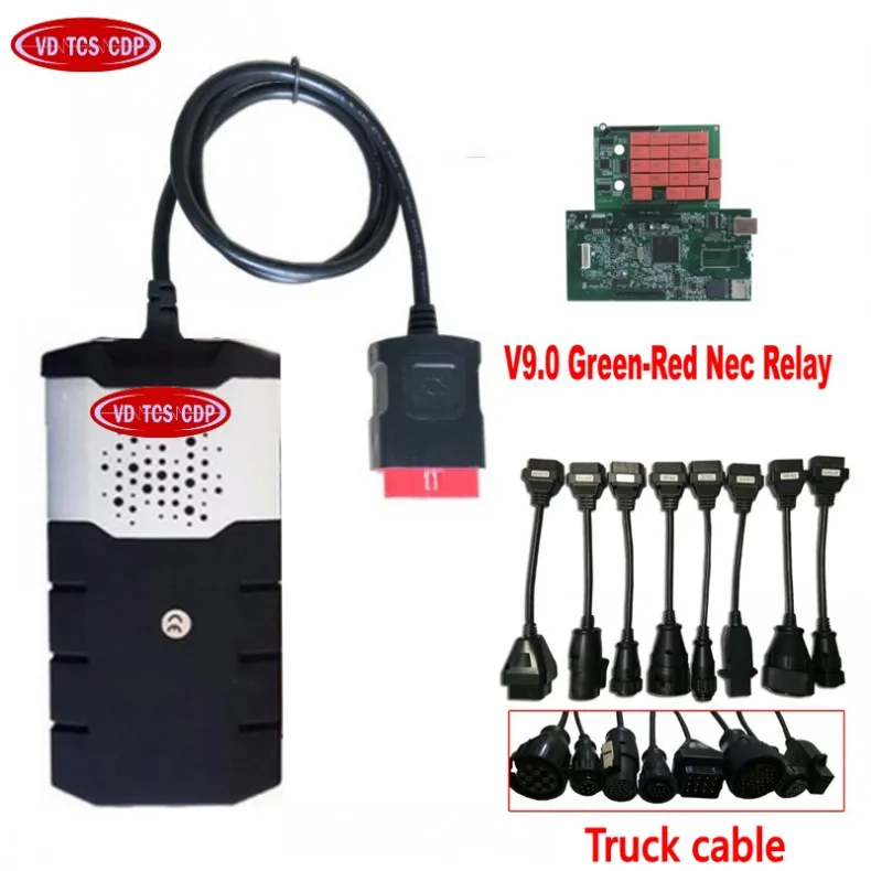 Новая v9.0 плата vd ds 150e cdp с bluetooth. R0/. R3 OBD2 сканер инструмент для delphis+ полный 8 автомобилей/грузовиков Кабели