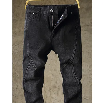 

Black jeans men's plus size loose large size 2020 new spring men black demin big size jeans taoh