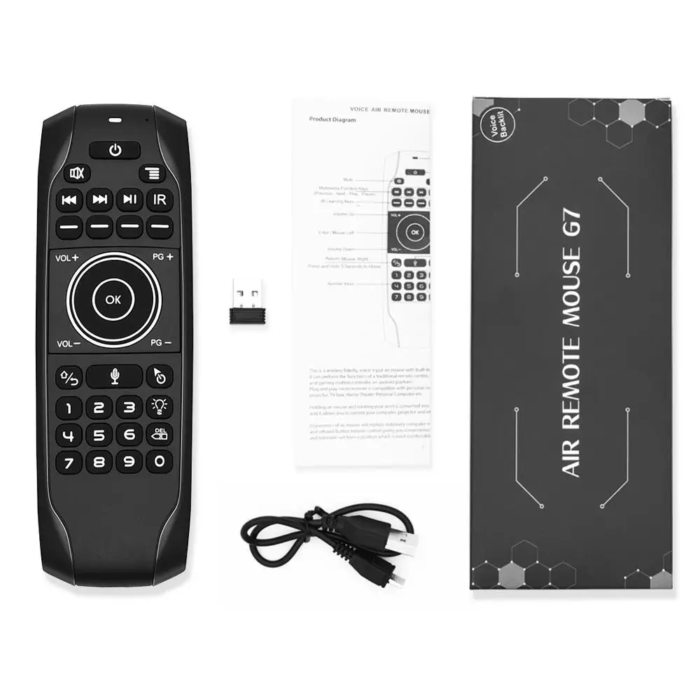 G7 V Pro Blacklit пульт дистанционного управления гироскоп Беспроводная воздушная мышь