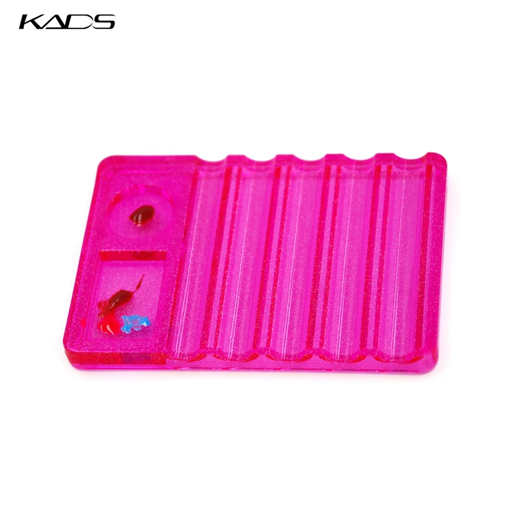 

KADS 1PC Plastic Nail Art Pen holder Brush Cleaner Nail Art Accessory Salon Tools Pink Black Nail Art Display with Color Palette