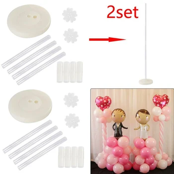 

2 Sets Column Balloon Base Stand Builder Kits Plastic Ballon Accessories Birthday Wedding Party Supplies