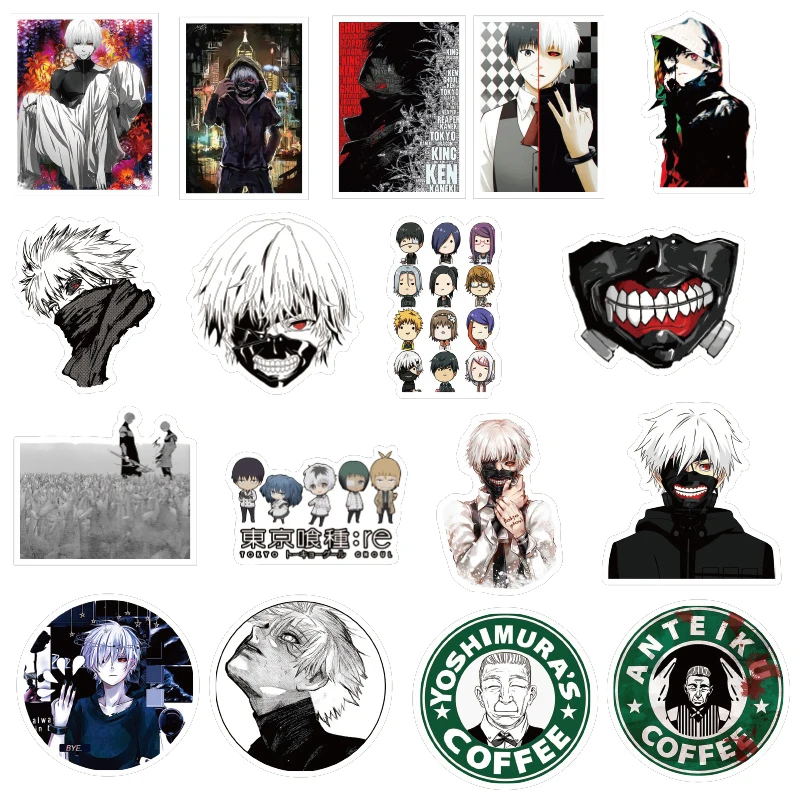 Details about    50Pcs Anime Tokyo Ghoul Waterproof Stickers DIY Luggage Notebook Laptop Guitar