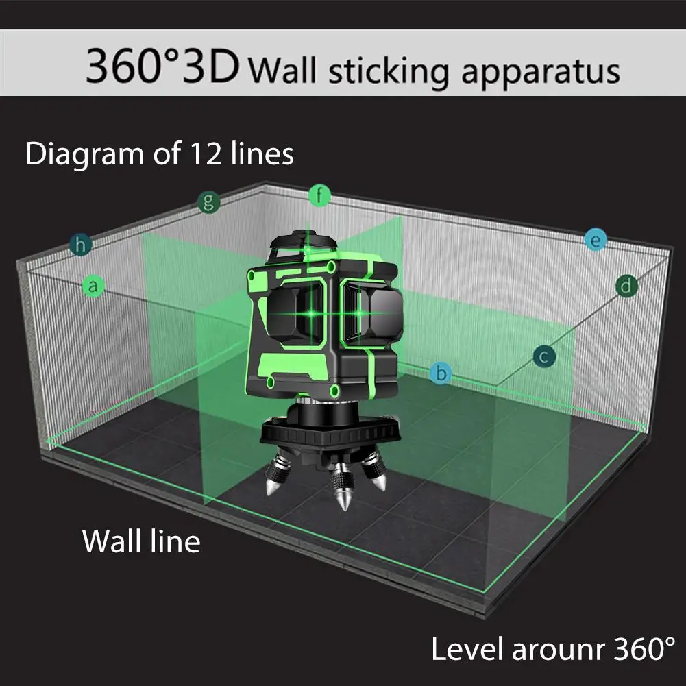 3D Инфракрасный лазерный уровень самонивелирующийся пульт дистанционного