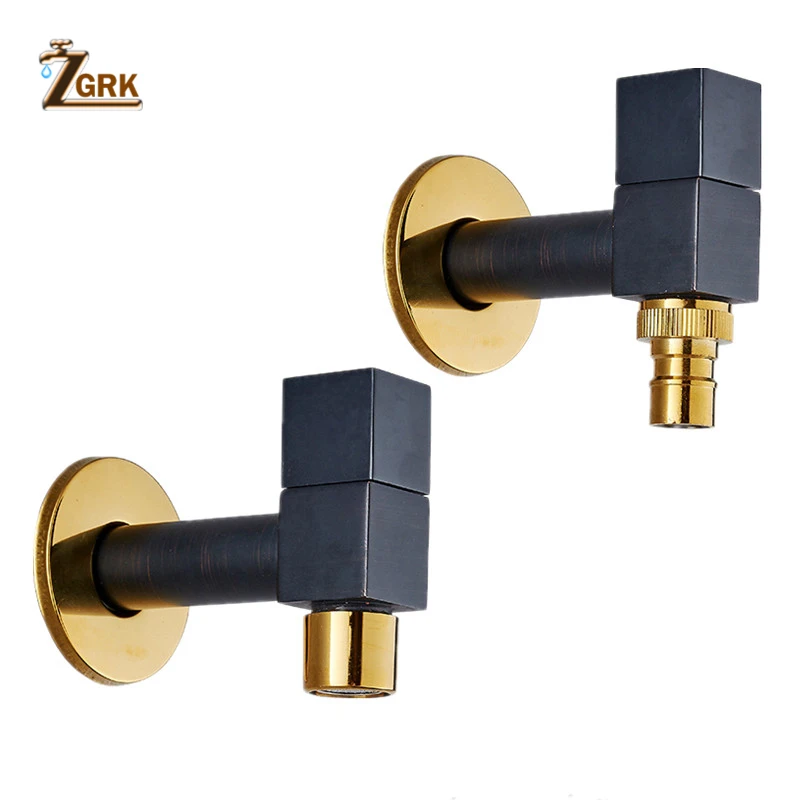 

Bathroom black Gold single cold tap wall Washing machine single tap cold water faucet garden black tap