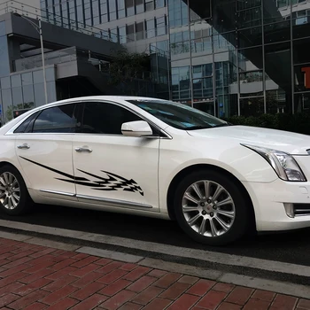 

2pcs 180cmx28cm Car Stickers Auto Side Body Vinyl Decals Funny Car Styling Stickers Stylish Graphics Decals Car Accessories