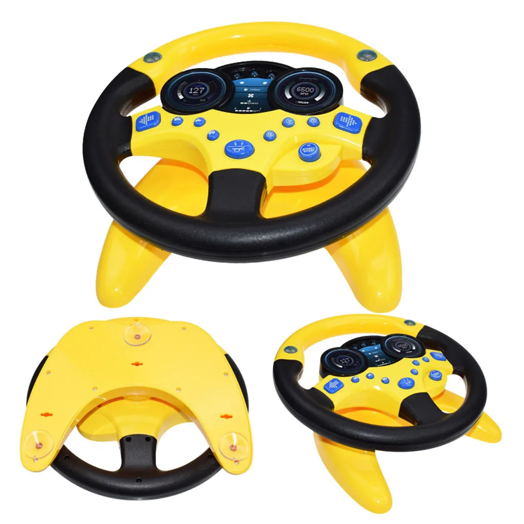 MUQGEW Забавная детская симуляция маленький руль копилот имитация игрушка с рулевым колесом игрушка-пазл для раннего развития игрушка со звуком