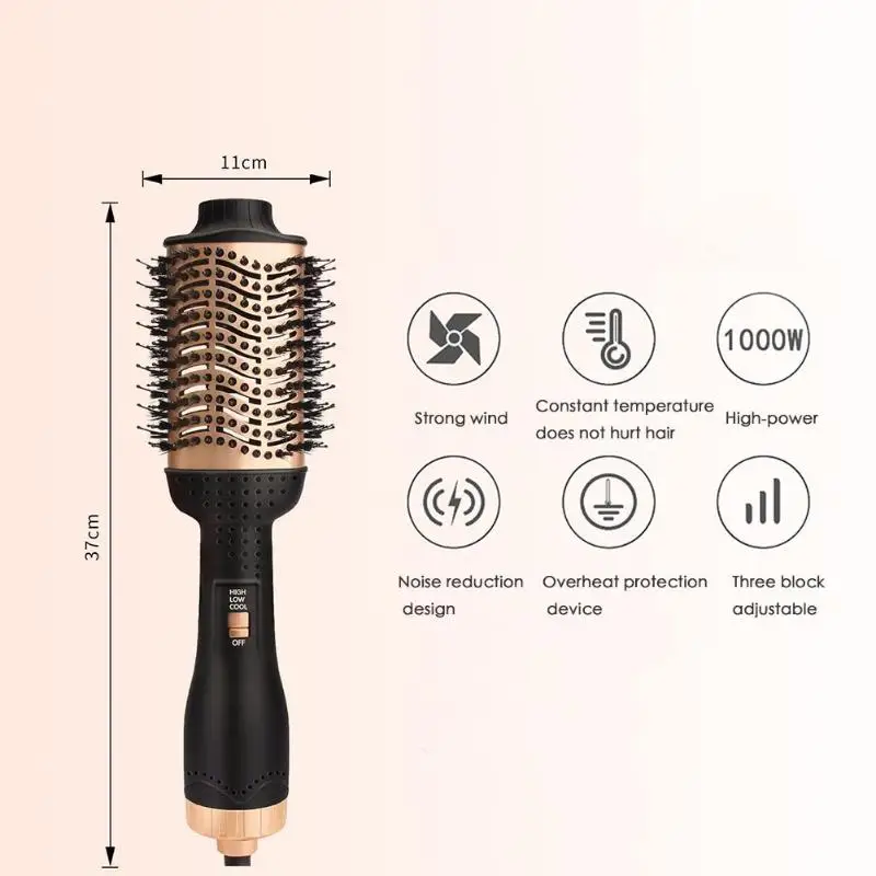 One Step Hair Dryer Brush Volumizer Blow Straightener Hair Curler Brush Roller Electric Hot Air Curling Iron comb