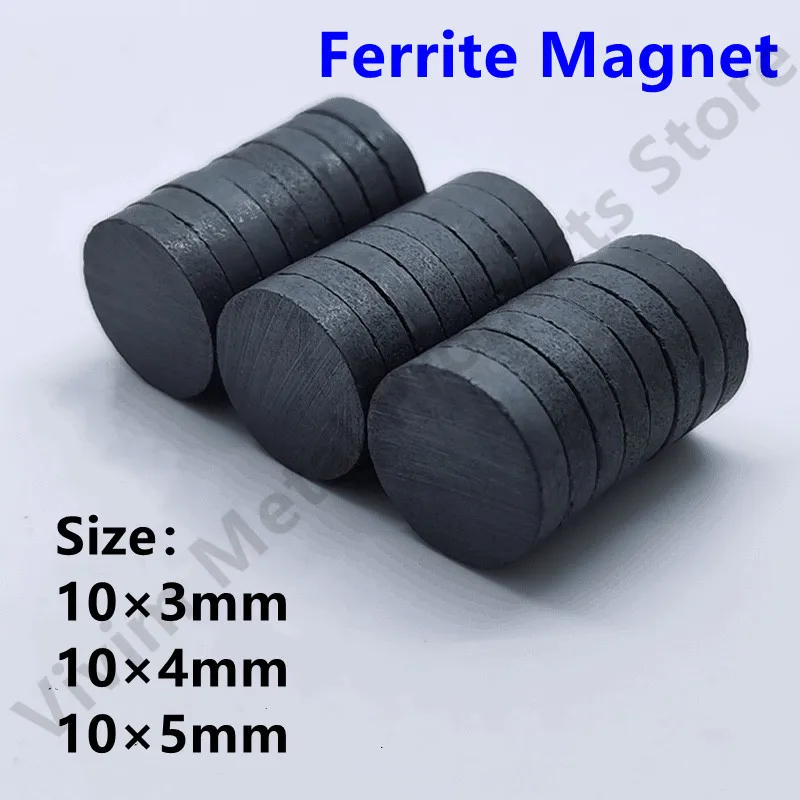 

5 10 20pcs/Lot 10x3mm 10x4mm 10x5mm Black Small Round Magnet Fridge Ferrite Magnet Round Speaker Magnet Permanent Magnet