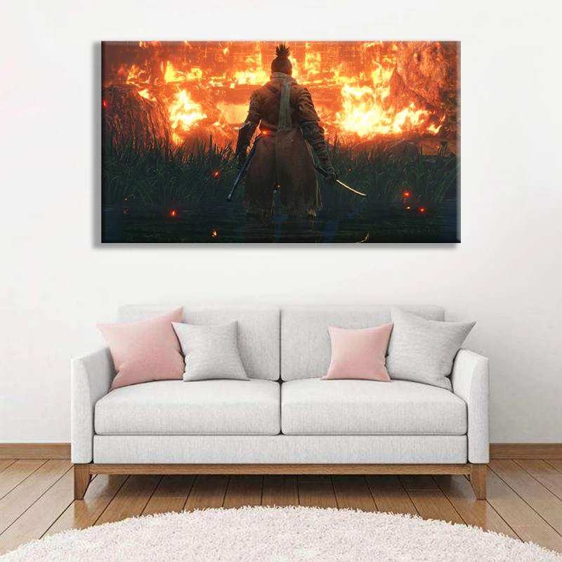 Печать художественной игры искусство SEKIRO тени умирают дважды Постер печать на