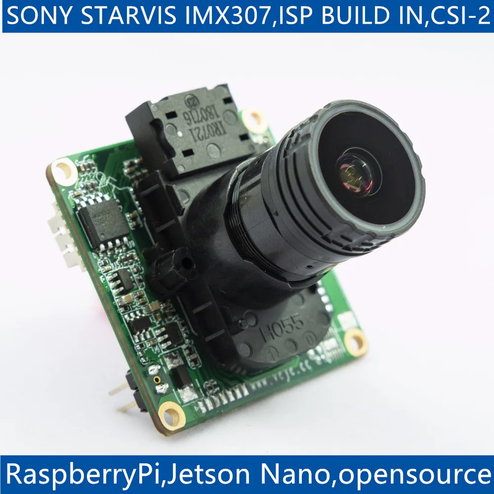  CS-MIPI-IMX307  for Raspberry Pi 4/3B+/3 and Jetson Nano, IMX307 MIPI CSI-2 2MP Star Light ISP Camera Module