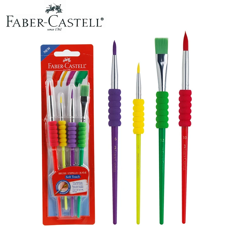 

Немецкая кисть для акварели Faber-Castell, набор веерообразных акварельных мелков, художественная специальная Цветная кисть для детей, учащихся начальной школы