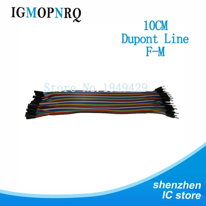 10CM-F-M 40 шт. Dupont line 10 см 20 см папа-папа+ папа-женщина+ Женский провод Dupont кабель - Цвет: 10CM-F-M