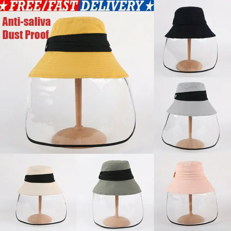 

2020 Anti-spitting Protective Cap Cover Outdoor Fisherman Hat Splash-Proof Unisex Striped Caps