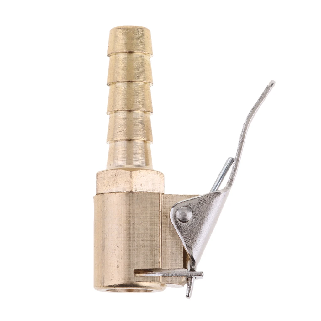 1PC Brass 7mm Tyre Wheel Tire Air Chuck Inflator Pump Valve Clip Clamp Connector Adapter with Lock