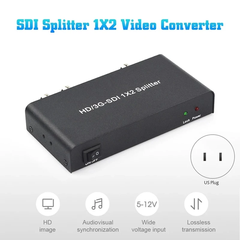 

AYS 12 SDI Splitter 1X2 Video Converter HD/3G SDI Repeater Support 1080P Distribution Extender for Projector Monitor Camera