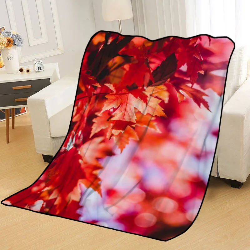 

New Arrival Maple Leaf Blankets Printing Soft Blanket Throw On Home/Sofa/Bedding Portable Adult Travel Cover Blanket