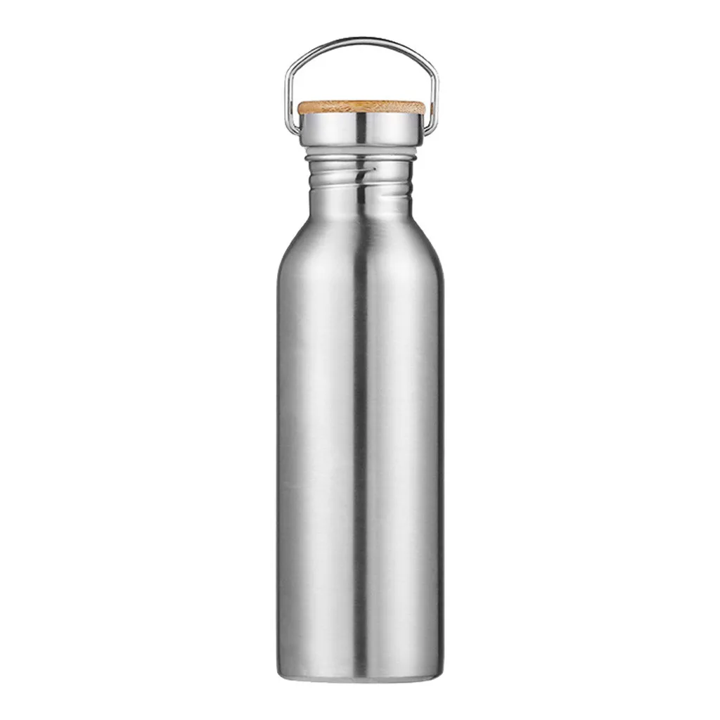 750ml 500/600/750mL Portable Stainless Steel For Outdoor Sports Water Bottle Travel Camping Cycling Hiking Outdoor Cold Kettle - Цвет: 750ml