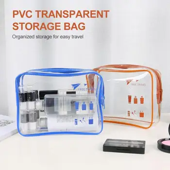 

Portable PVC Large Capacity Cosmetic Bag Transparent Environmental Protection Wash Bag Waterproof And Dustproof Cosmetic Bag