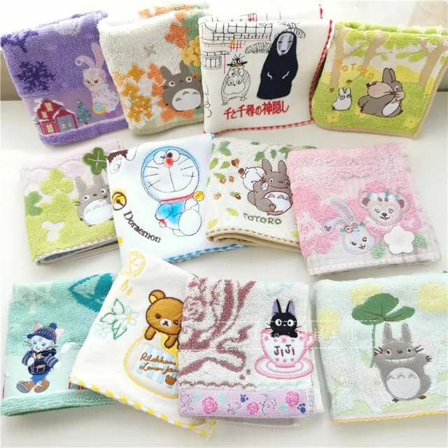 My nethers Totoro-paños de algodón puro para bebé, toalla pequeña para niño, pañuelo mágico, Baberos para bebé de 23cm x 23cm 1