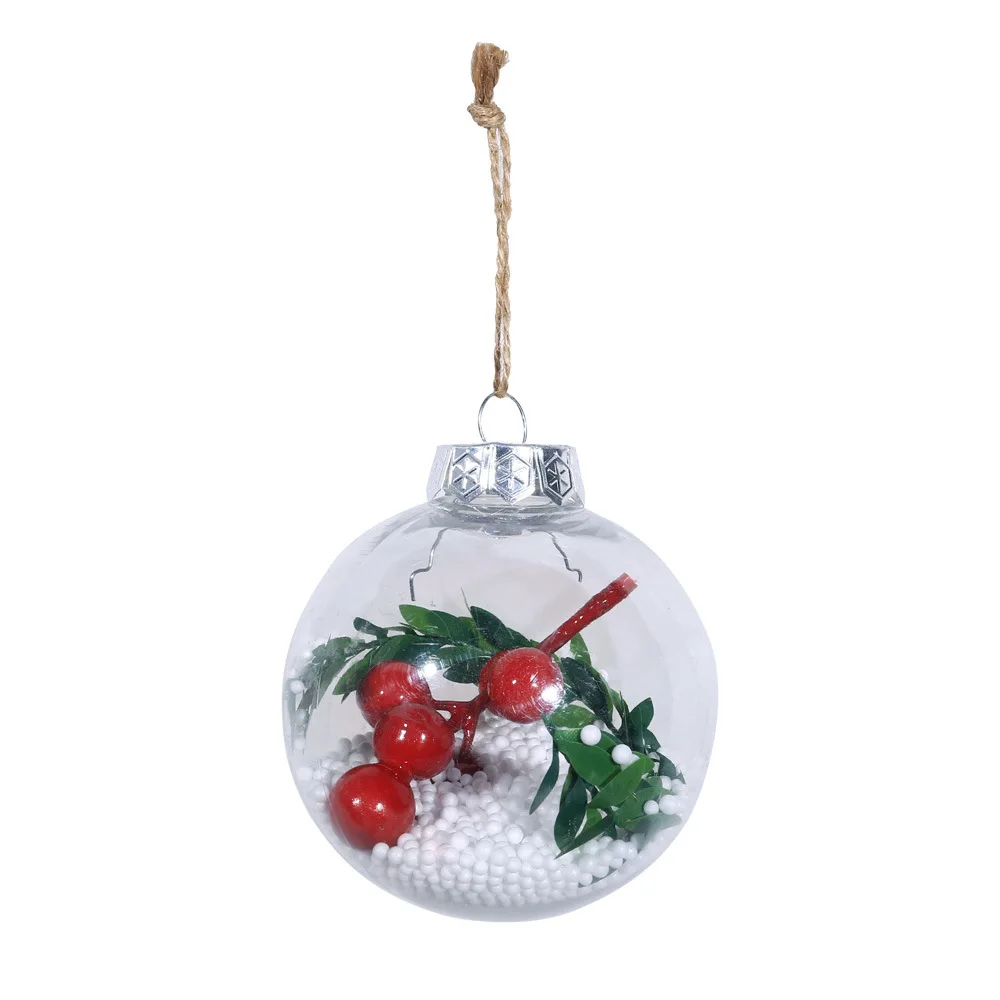 Рождественский шар миниатюрный орнамент шар Рождественская елка подвеска фестиваль подвесное украшение Рождественский эльф снежный шар декоративные шары - Цвет: 1