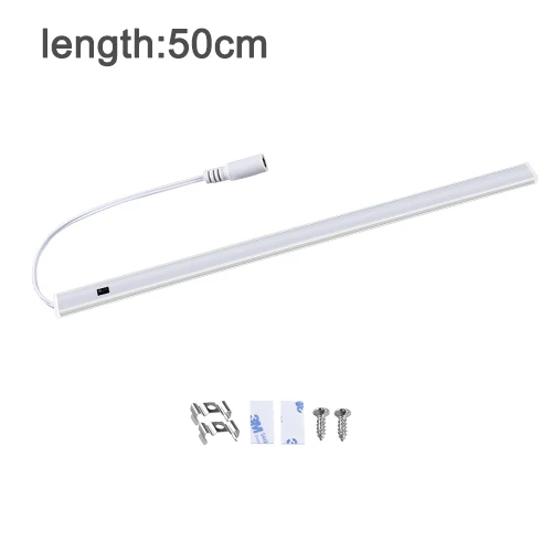 Hand Sweep Switch Under Cabinet Kitchen LED Light Bedroom Wardrobe Closet Night Lights 30/40/50cm LED Bar Light Indoor Home Lamp - Цвет: 1x50cm Without Power