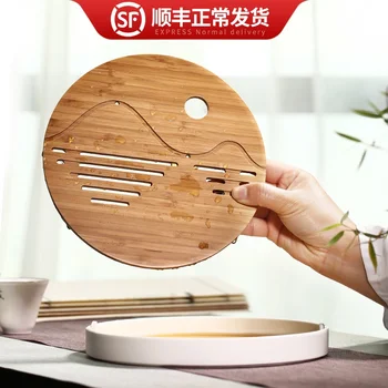 

kungfu tea set small tea table water storage type wood tea tray simple bamboo dry bubble tray tea sea tea tray