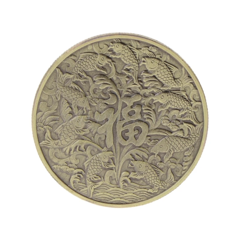 Памятная монета рыба приносящая удачу удачное золотое украшение Коллекция Арт-подарки сувенир