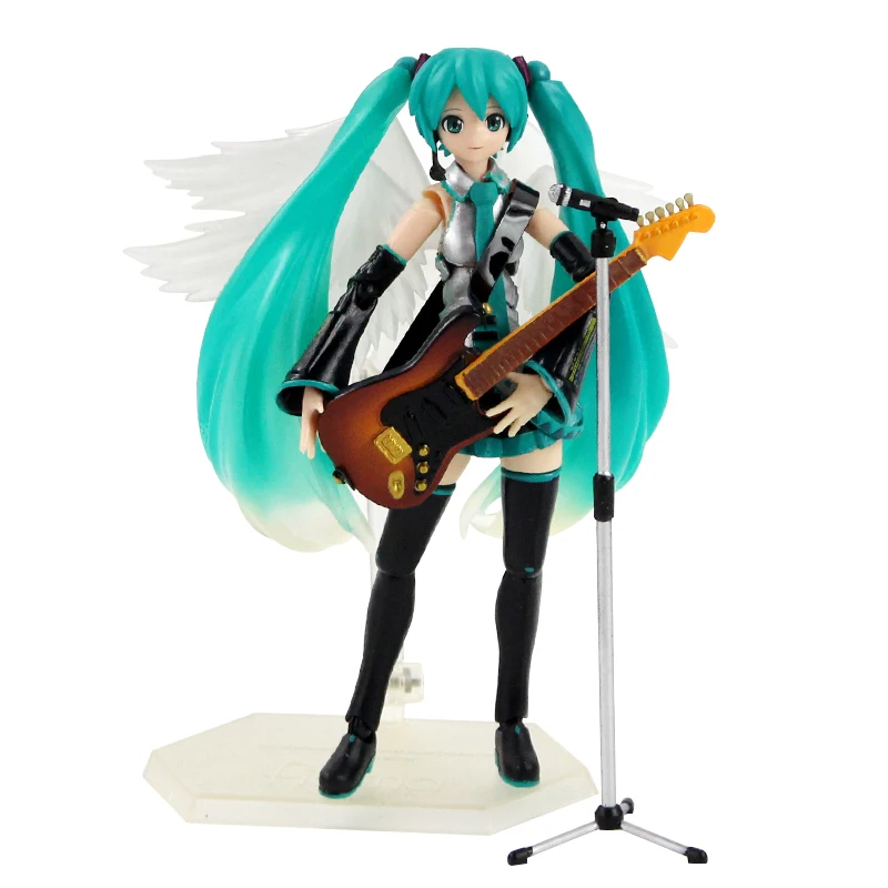 Хацунэ Мику фигурка Figma 200 307 394 Мику с гитарой велосипед Модель игрушки для коллекции подарков - Цвет: Figma 200 in Bag