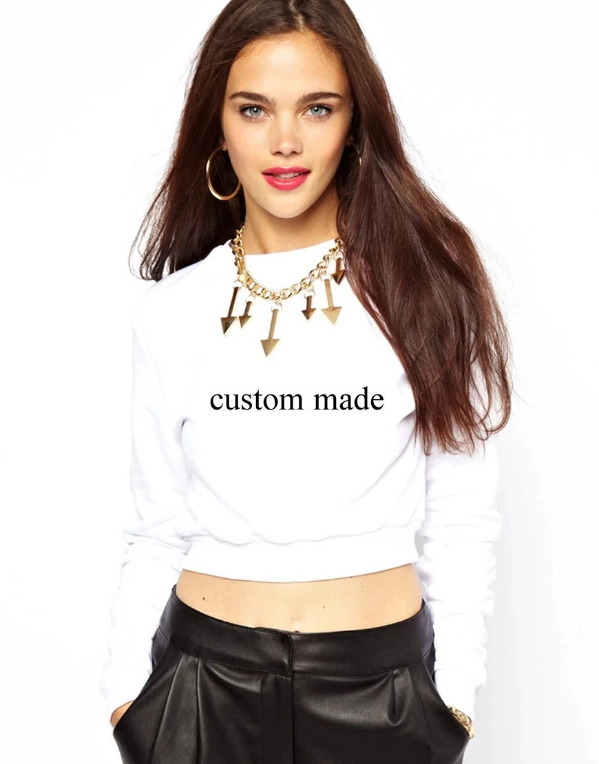 

Custom Made Your Own Design Sublimation Print crop Sweatshirt Crewneck
